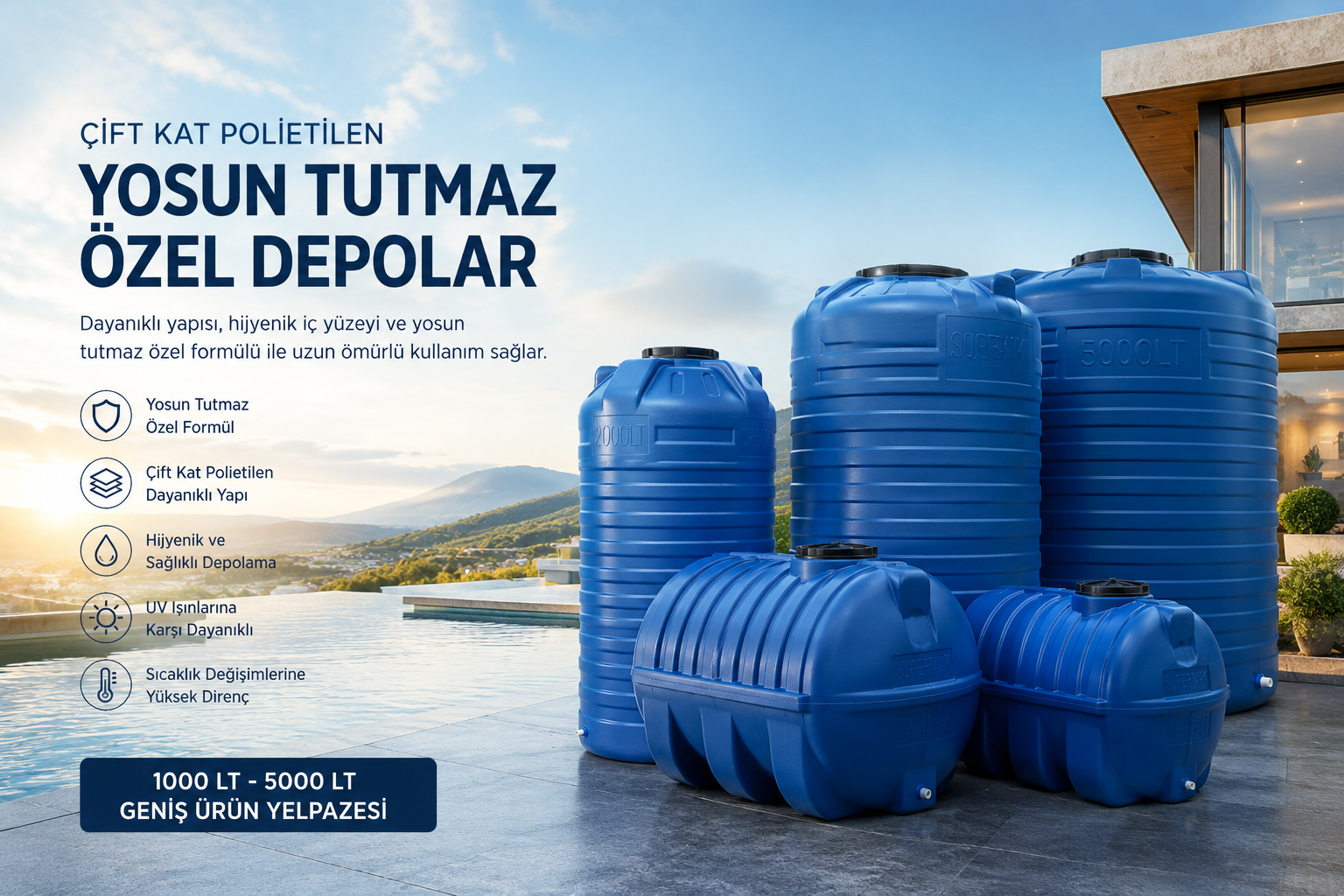 ÇİFT KAT POLİETİLEN YOSUN TUTMAZ ÖZEL DEPOLAR